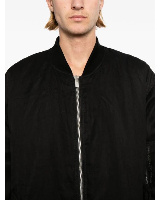 A Diciannoveventitre Black Veste Bomber À Patch Logo for men