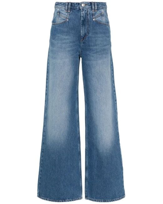 Isabel Marant High Waist Bootcut Jeans in het Blue