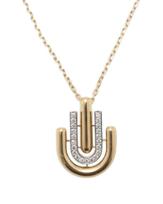 David Webb Metallic Unity Diamond Necklace