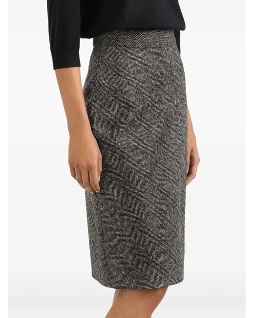 Dolce & Gabbana ヘリンボーン ペンシルスカート Gray