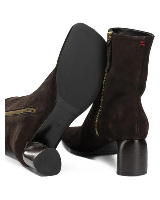 Halmanera Black Suede Ankle Boots