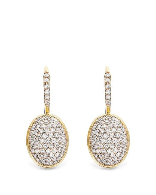 Nanis White Medium Ciliegine Diamond Drop Earrings