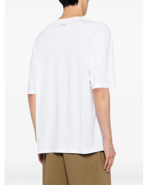 IRO White Panelled Cotton T-Shirt for men