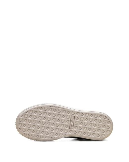 PUMA Blue Platform Satin Sneakers