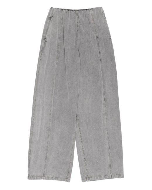 Bimba Y Lola Gray Elasticated-Waist Jeans