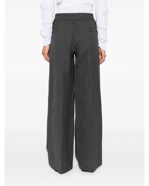 Brunello Cucinelli Gray Wide Leg Pants