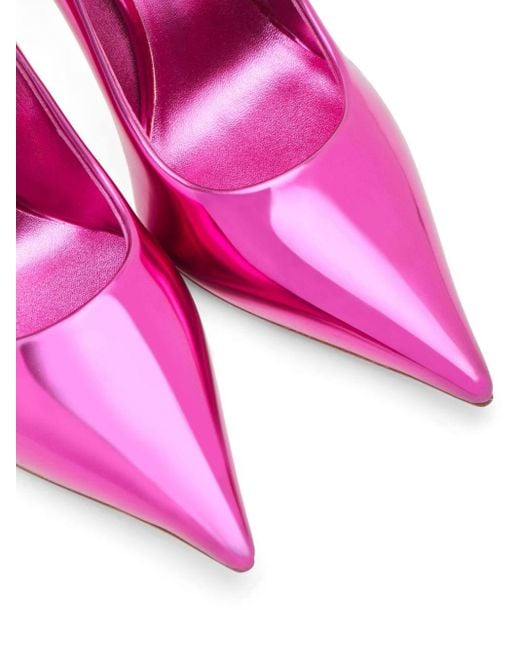 Casadei Pink 100Mm Alice Blade Pumps