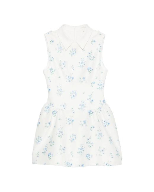 ShuShu/Tong White Floral-Print Mini Dress