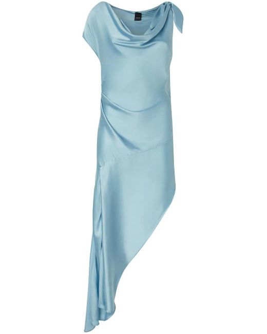 Pinko Blue Asymmetric Midi Dress