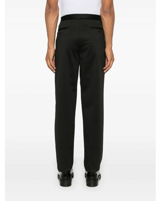 メンズ Emporio Armani プリーツディテール パンツ Black