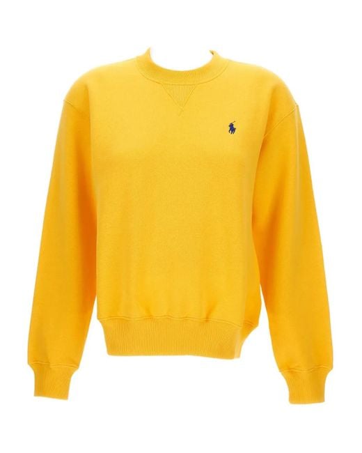 Polo Ralph Lauren Yellow Sweatshirt mit Rundhalsausschnitt