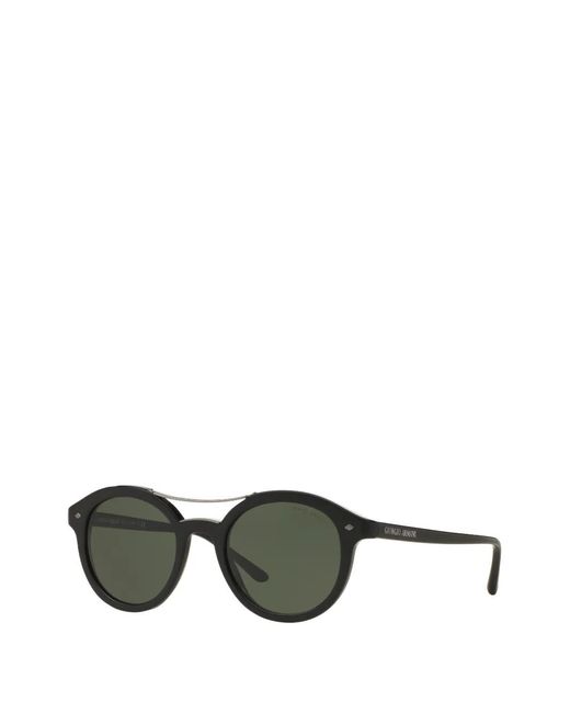 Giorgio Armani Black Round-Frame Sunglasses for men