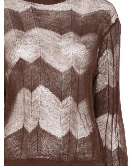 Sofie D'Hoore Brown Moraca Chevron Sweater
