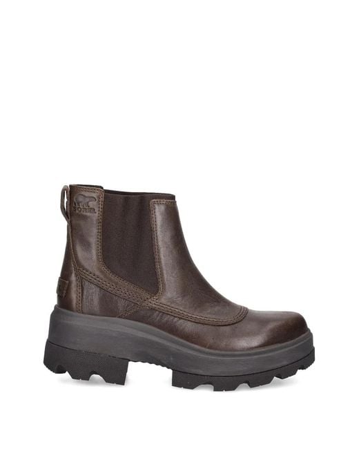 Sorel Brown Bottines Chelsea Joan À Languette