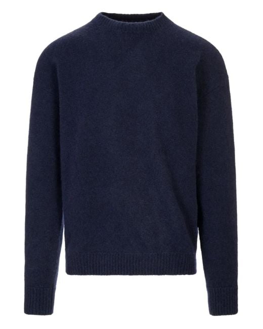 Laneus Blue Crew-Neck Sweater for men
