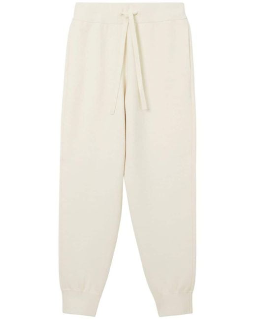 Burberry White Slip-on Drawstring Track Pants