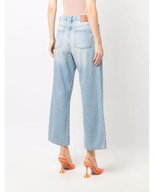 Philipp Plein Blue Cropped Denim Jeans