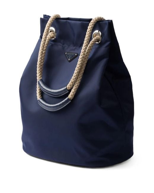 Prada Blue Medium Mariner Tote Bag for men
