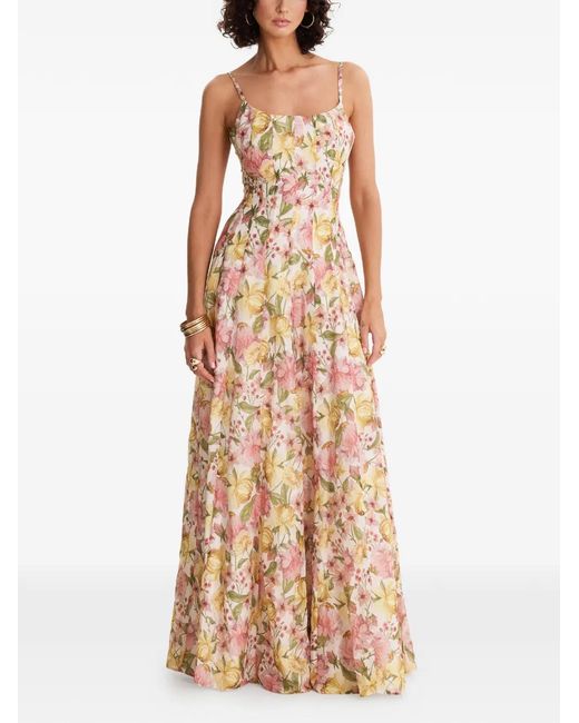 MOOS STUDIO Multicolor Flora Reverie Floral-Print Maxi Dress