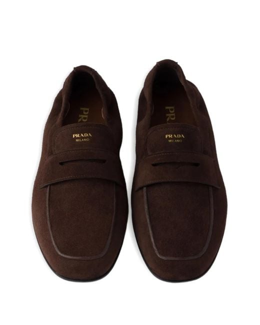 Prada Brown Loafer aus Wildleder