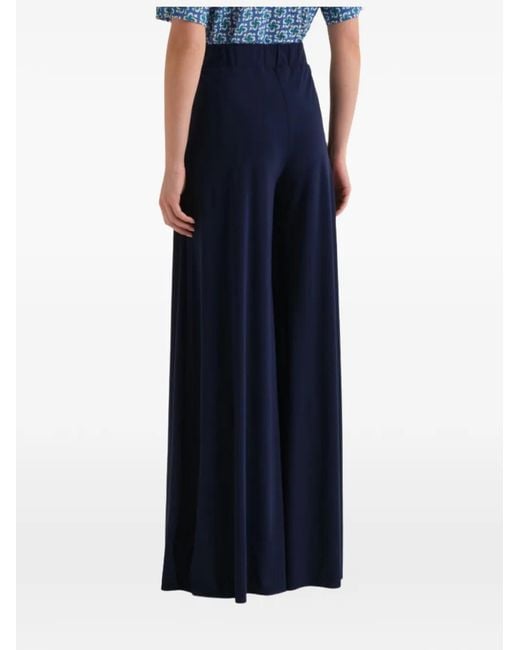 Maliparmi Blue High-Waisted Palazzo Pants