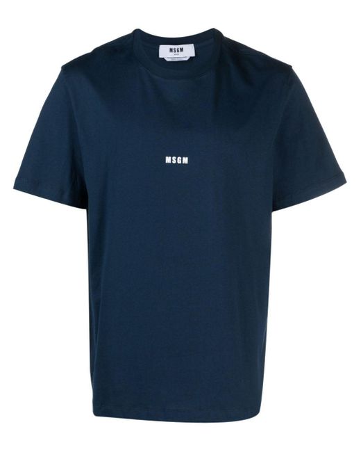 MSGM T-shirt Met Logoprint in het Blue voor heren