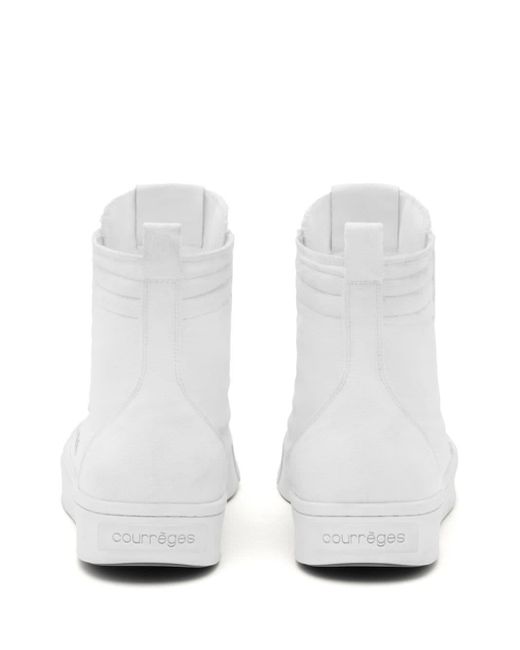 Courreges White Canvas 01 High-Top-Sneakers