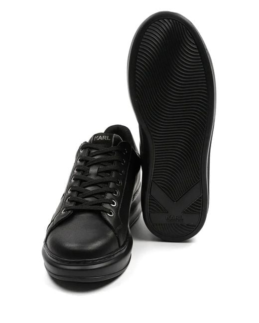 Karl Lagerfeld Black Signature Kapri Sneakers for men