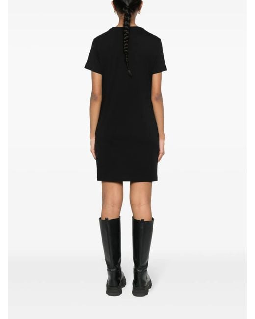 Just Cavalli Black Tiger Head-Print T-Shirt Dress