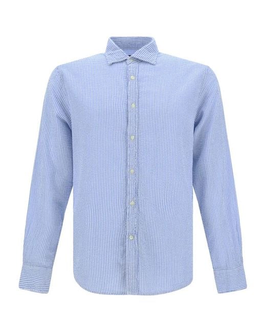 Deperlu Blue Jepp Shirt for men