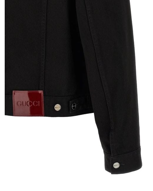 メンズ Gucci ホースビット デニムジャケット Black
