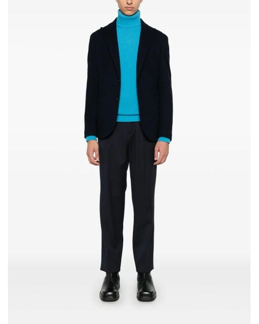 Nuur Blue Roll-Neck Sweater for men