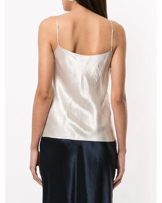 Vince White Flowing Blouse With Adjustable Straps