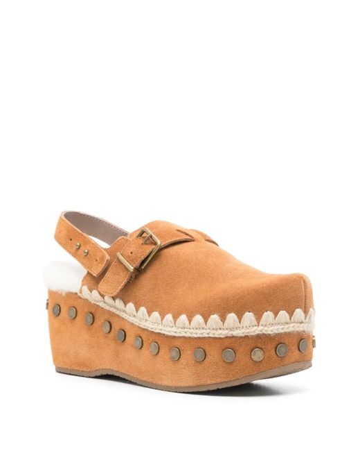Mou Brown 67Mm Clog Pumps