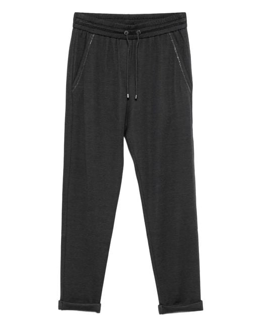 Pantalones De Chándal Lisos Brunello Cucinelli de color Gray