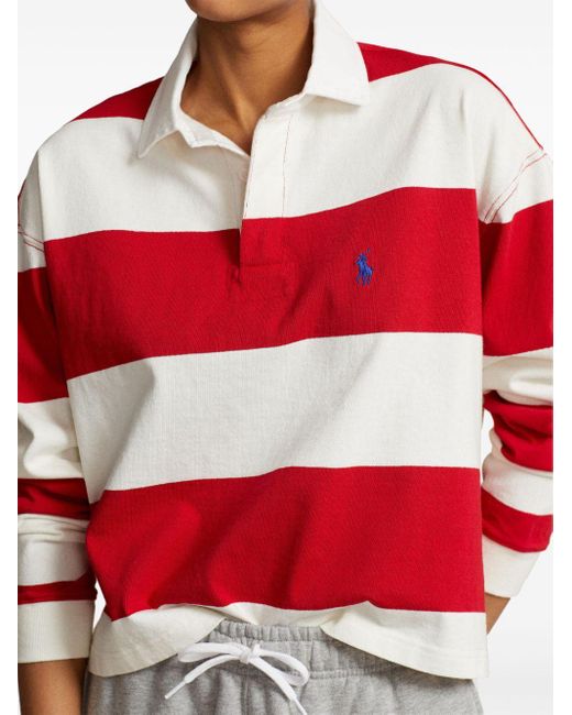 Polo Ralph Lauren Red Striped Long-sleeve Top