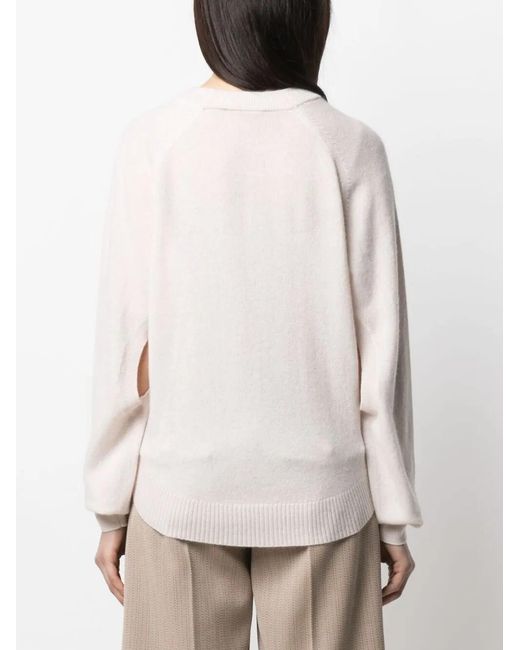 Tibi Multicolor Cashmere Cut-Out Detail Jumper