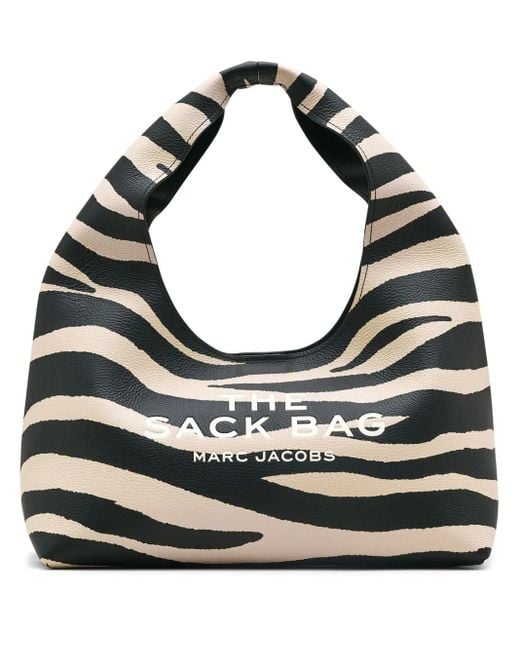 Marc Jacobs Black The Sack Zebra-Print Bag