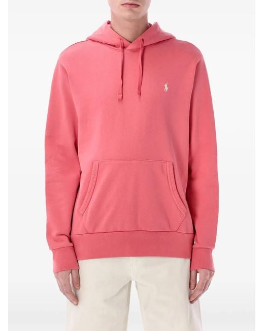 Polo Ralph Lauren Pink Pony-Embroidered Hoodie for men