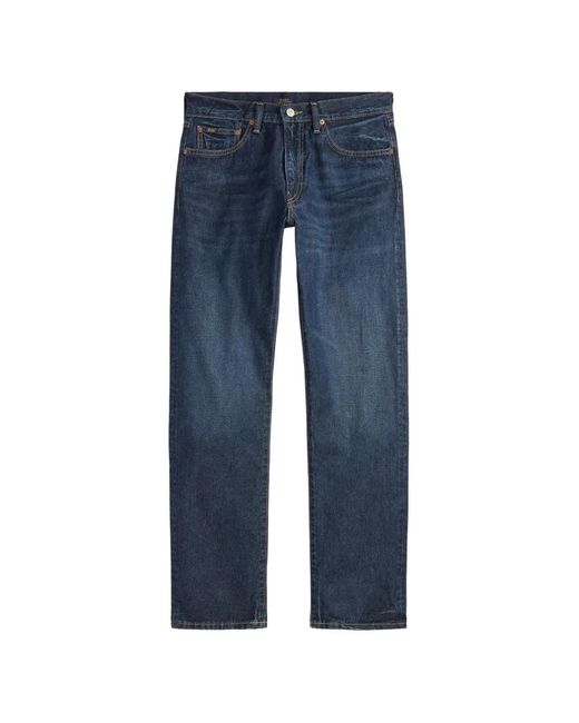 Polo Ralph Lauren Blue Faded Straight-Leg Jeans for men