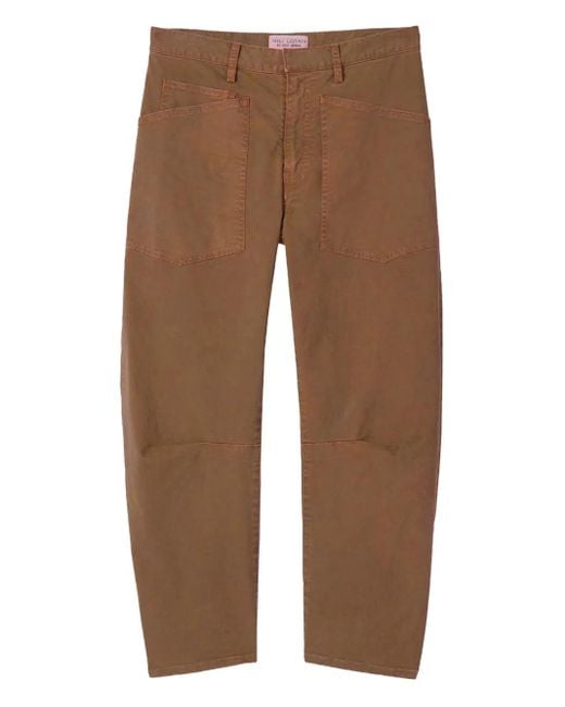 Nili Lotan Brown Shon Utility-Pocket Trousers