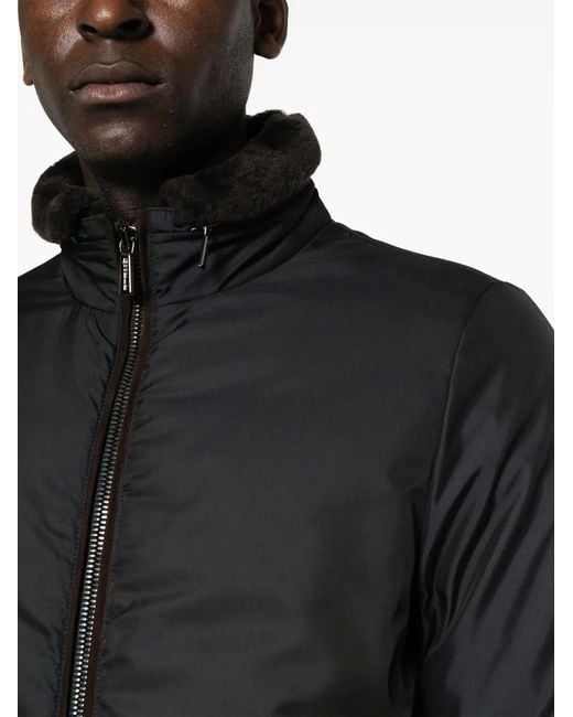 Moorer Black High-Neck Down Jacket for men
