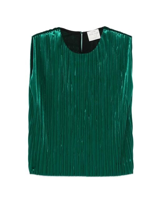 Top Con Efecto Plisado Forte_forte de color Green