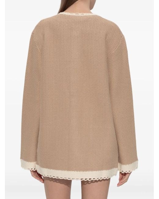 Cardigan Willow Con Bottoni di Posse in Natural