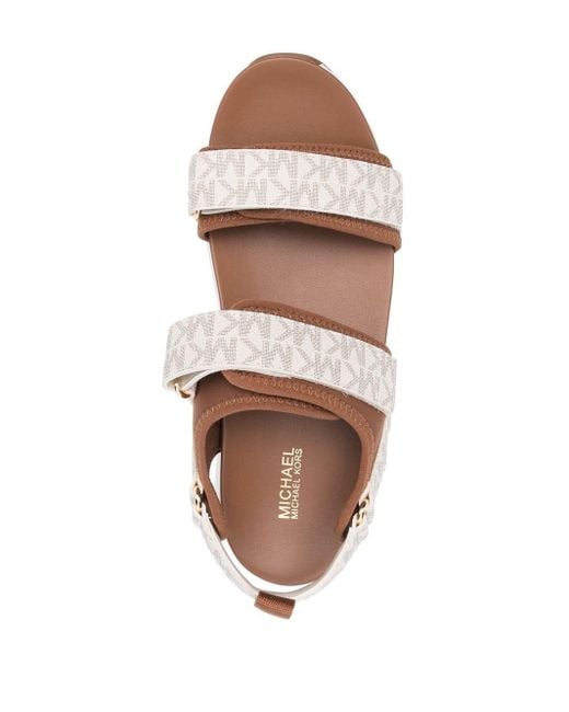 【MICHAEL KORS】OLYMPIA SANDAL 6M/23cm Michael Kors Women's Olympia Logo Sporty Sandals - Macy's