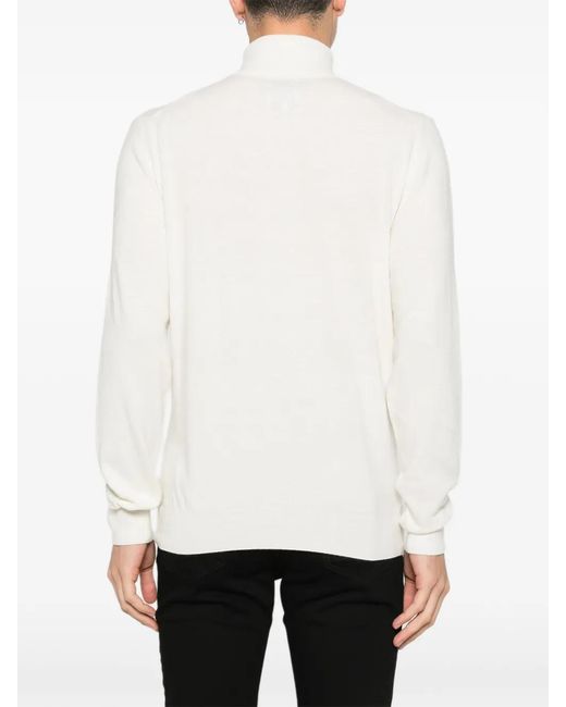 Mc2 Saint Barth White Turtleneck Sweater for men