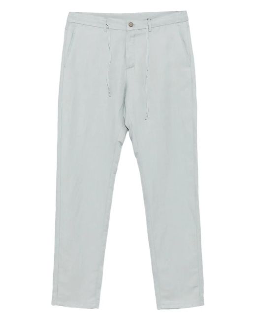 Canali Gray Drawstring Trousers for men