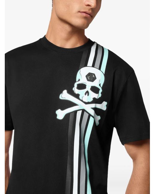 メンズ Philipp Plein グラフィック Tシャツ Black