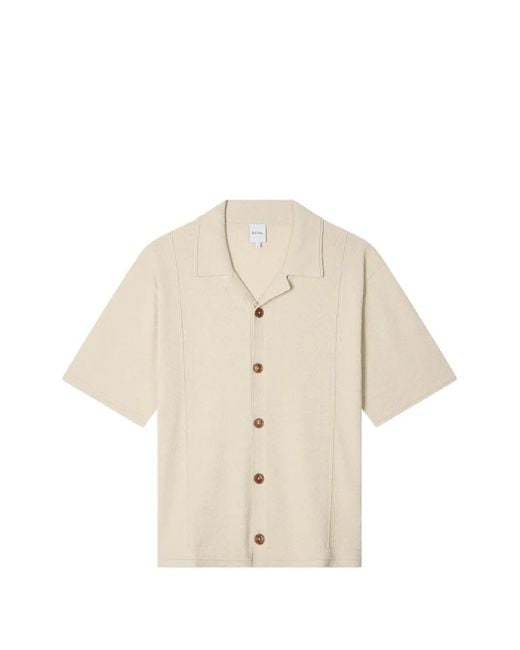 Paul Smith White Bouclé Short-Sleeve Shirt for men