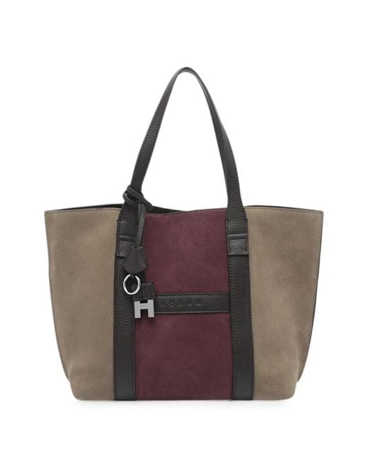Hogan Brown Script Shopping Bag Small
